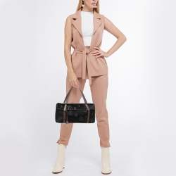 Pre Owned Cartier Black/Brown Calfhair and Leather Happy Birthday Cabochon Flap Bag