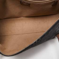 Pre Owned Cartier Black/Brown Calfhair and Leather Happy Birthday Cabochon Flap Bag