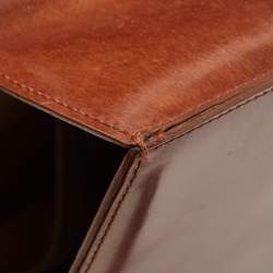Cartier Brown Gloss Leather Panther Tote