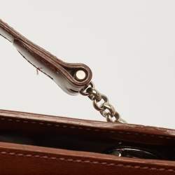 Cartier Brown Gloss Leather Panther Tote