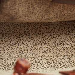 Pre Owned Cartier Brown Glossy Leather Panthere Braided Handle Tote