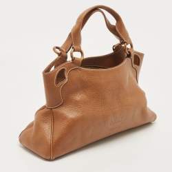 Pre Owned Cartier Brown Leather Marcello De Cartier Satchel