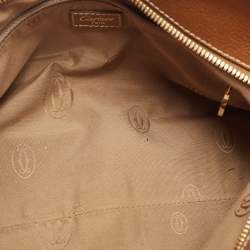 Pre Owned Cartier Brown Leather Marcello De Cartier Satchel