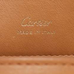 Pre Owned Cartier Tan Leather Mini Guirlande De Cartier Top Handle Bag