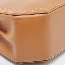 Pre Owned Cartier Tan Leather Mini Guirlande De Cartier Top Handle Bag