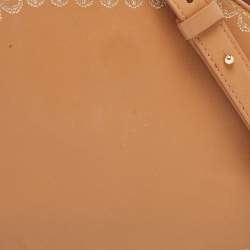 Pre Owned Cartier Tan Leather Mini Guirlande De Cartier Top Handle Bag