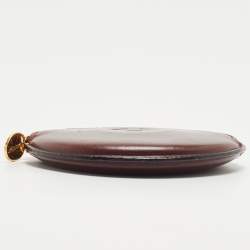 Pre Owned Cartier Burgundy Leather Must De Round Coin Purse