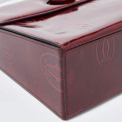 Cartier Red Patent Leather Happy Birthday Top Handle Bag