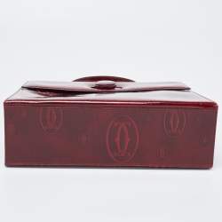 Cartier Red Patent Leather Happy Birthday Top Handle Bag