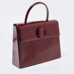 Cartier Red Patent Leather Happy Birthday Top Handle Bag