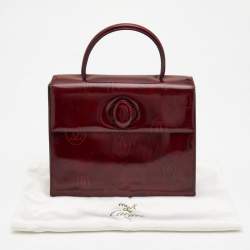 Cartier Red Patent Leather Happy Birthday Top Handle Bag