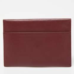 Pre Owned Cartier Burgundy Leather Must de Cartier Envelope Wallet