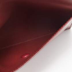 Pre Owned Cartier Burgundy Leather Must de Cartier Envelope Wallet