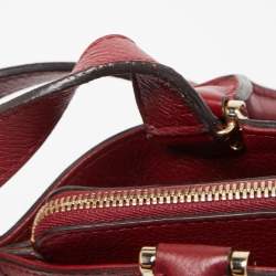 Pre Owned Cartier Red Leather Mini C de Cartier Satchel