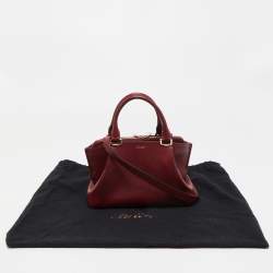 Pre Owned Cartier Red Leather Mini C de Cartier Satchel