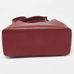 Pre Owned Cartier Red Leather Mini C de Cartier Satchel