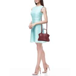 Pre Owned Cartier Red Leather Mini C de Cartier Satchel