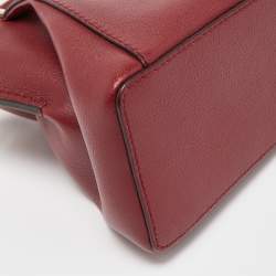 Pre Owned Cartier Red Leather Mini C de Cartier Satchel