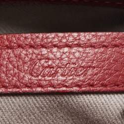 Pre Owned Cartier Red Leather Mini C de Cartier Satchel