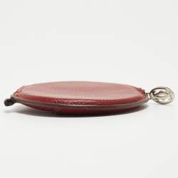 Pre Owned Cariter Red Leather Round Coin Purse