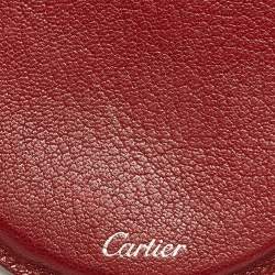 Pre Owned Cariter Red Leather Round Coin Purse