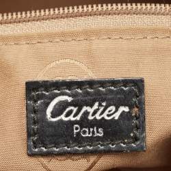 Pre Owned Cartier Black Patent Leather Medium Marcello de Cartier Bag