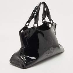 Pre Owned Cartier Black Patent Leather Medium Marcello de Cartier Bag
