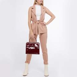 Cartier Red Patent Leather Happy Birthday Top Handle Bag