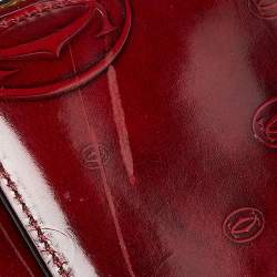 Cartier Red Patent Leather Happy Birthday Top Handle Bag