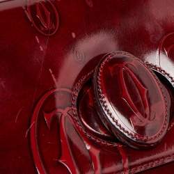 Cartier Red Patent Leather Happy Birthday Top Handle Bag