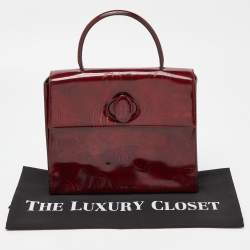 Cartier Red Patent Leather Happy Birthday Top Handle Bag