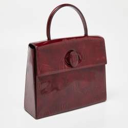 Cartier Red Patent Leather Happy Birthday Top Handle Bag