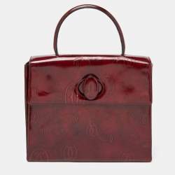 Cartier Red Patent Leather Happy Birthday Top Handle Bag