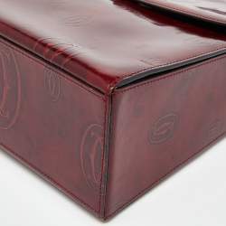 Cartier Red Patent Leather Happy Birthday Top Handle Bag