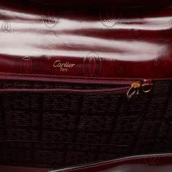 Cartier Red Patent Leather Happy Birthday Top Handle Bag
