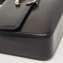 مملوكة مسبقًا Cartier Black Glossy Leather Panthere Shoulder Bag