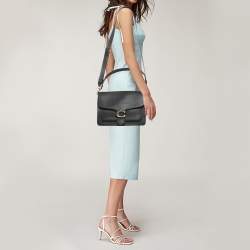 مملوكة مسبقًا Cartier Black Glossy Leather Panthere Shoulder Bag