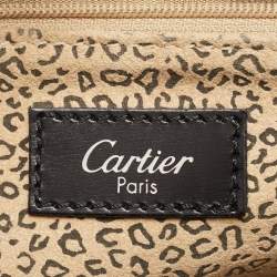 مملوكة مسبقًا Cartier Black Glossy Leather Panthere Shoulder Bag