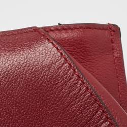 Pre Owned Cartier Red Leather C De Cartier Clutch