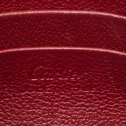 Pre Owned Cartier Red Leather C De Cartier Clutch