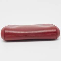 Pre Owned Cartier Red Leather C De Cartier Clutch