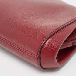Pre Owned Cartier Red Leather C De Cartier Clutch