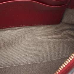 Pre Owned Cartier Red Leather C De Cartier Clutch