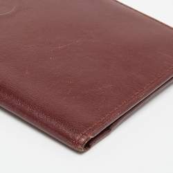 Cartier Burgundy Leather Must de Cartier Bifold Long Wallet