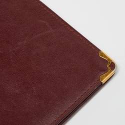 Cartier Burgundy Leather Must de Cartier Bifold Long Wallet