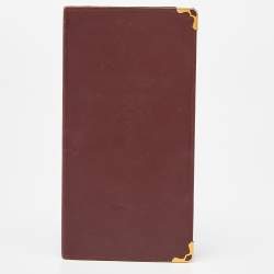 Cartier Burgundy Leather Must de Cartier Bifold Long Wallet