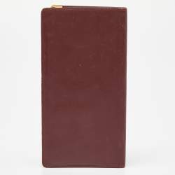 Cartier Burgundy Leather Must de Cartier Bifold Long Wallet