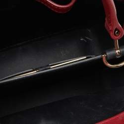 Pre Owned Cartier Red Leather Mini Guirlande De Cartier Top Handle Bag