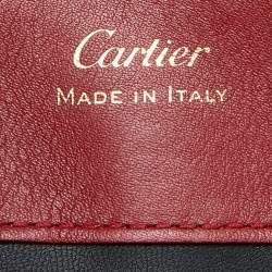 Pre Owned Cartier Red Leather Mini Guirlande De Cartier Top Handle Bag