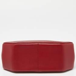 Pre Owned Cartier Red Leather Mini Guirlande De Cartier Top Handle Bag